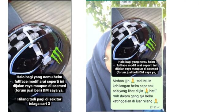 Curhat Pemilik Helm Temukan Barangnya Kembali Usai Dicuri, Kisahnya Kocak