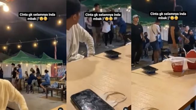 Geger Pasangan Bertengkar sampai Saling Pukul di Kafe, Cowoknya Auto Dikeroyok Pengunjung Lain