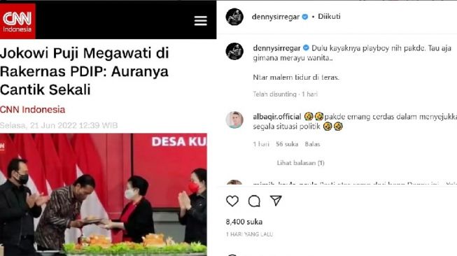 Denny Siregar sebut Jokowi pandai merayu. [Dok.Istimewa]