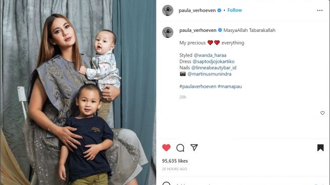 Foto: Paula Verhoeven Pamer Photoshoot bersama Anak-Anaknya, Definisi Keluarga Cantik dan Cakep (instagram/paula_verhoeven)