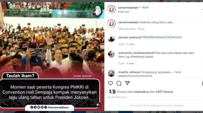Kunjungan Jokowi ke Samarinda, Warga Kota Tepian di Convention Hall Nyanyi Selamat Ulang Tahun: Presiden Tercinta