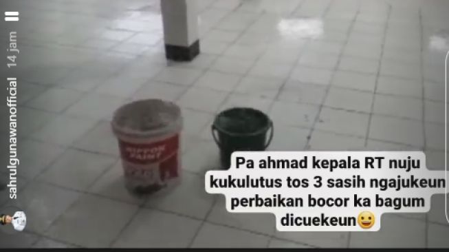 Kondisi Rumah Dinas Wakil Bupati Bandung Sahrul Gunawan yang bocor. [Instagram @sahrulgunawanofficial]