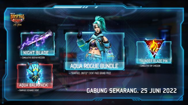 Rangkaian Event Rampage: Unite Hadirkan Aqua Rogue Bundle Secara Gratis