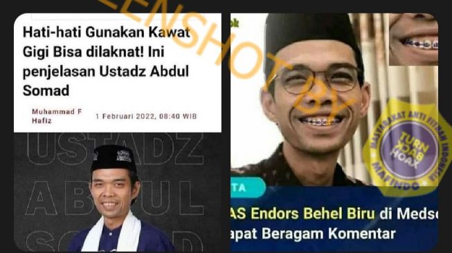 Ustaz Abdul Somad dikabarkan endors behel gigi. [Dok.Istimewa]