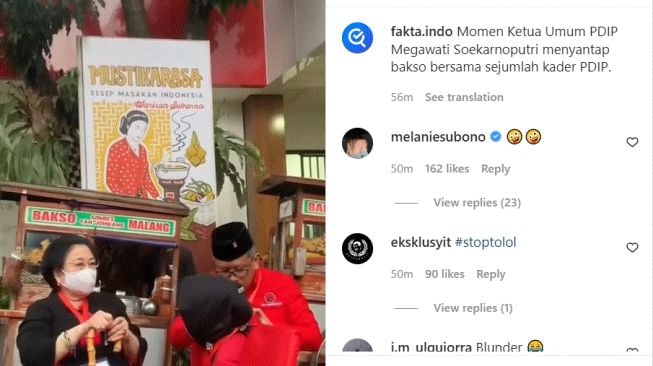 Pernyataannya Jadi Buah Bibir Netizen, Megawati dan Kader PDIP Menyantap Bakso Pangkalan