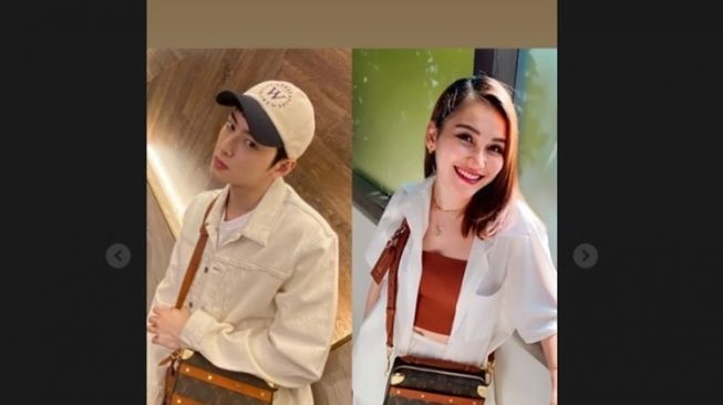 Gaya Ayu Ting Ting Kembaran Item Fesyen dengan Artis Korea (instagram/@ayutingting92)