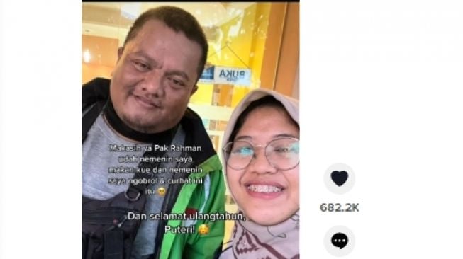 Tidak Ada Teman Rayakan Ulang Tahun, Perempuan Ini Ajak Ojek Online Makan Kue Bersama