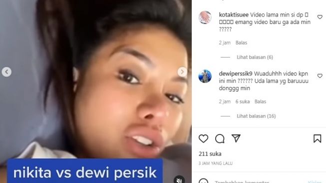 Unggahan soal Nikita Mirzani dan Dewi Perssik [Instagram/@danunyinyir9reborn999]