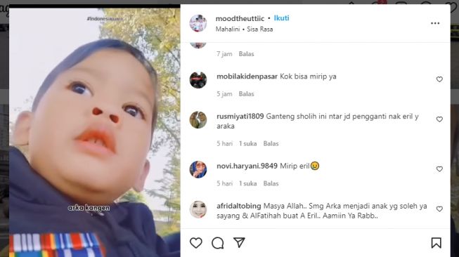 Viral, Video Arkana Aidan Misbach Bilang Rindu dan Sayang untuk Eril: Arka Kangen