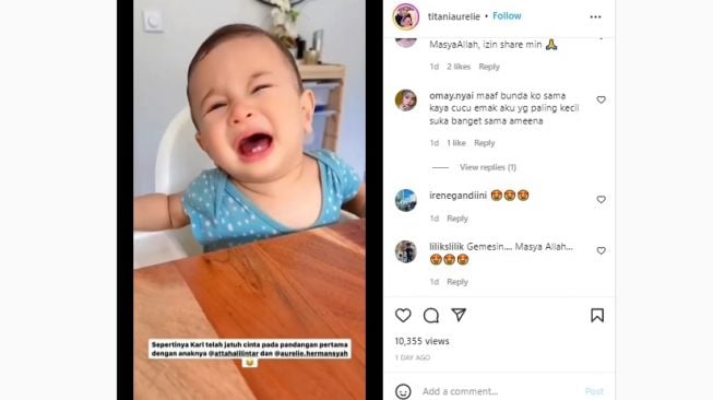 Baby Ameena 'Ditaksir' Bayi Bule dari Jerman, Gemes Banget Sampai Ditangisi