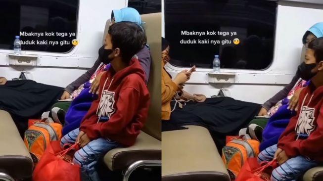 Viral Tuai Cibiran, Video Penumpang Selonjorkan Kaki ke Arah Ibu-Ibu