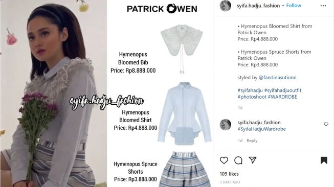 Foto:  Intip Detail OOTD Syifa Hadju saat Sesi Pemotretan (instagram/syifa.hadju.fashion)