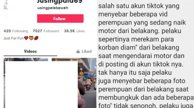 Akun Tiktok bagikan video perempuan di jalan (instagram.com/antivictimblamings/)