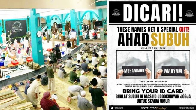 Sindir Holywings, Masjid Jogokariyan Ajak Pemilik Nama Muhammad dan Maryam Salat Subuh