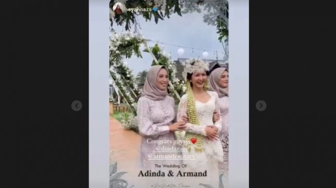 Potret pernikahan Adinda Azani (Instagram/@dindazani)