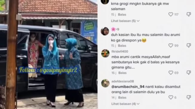 Arumi Bachsin dianggap enggan bersalaman (Instagram/@gosipnyinyir2)