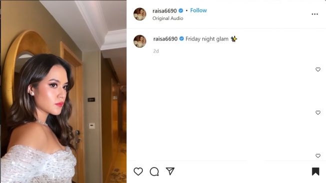 Foto: Raisa Bagikan Video Kenakan Dress Off-Shoulder, Malah Dikira Sedang Hamil Anak Kedua