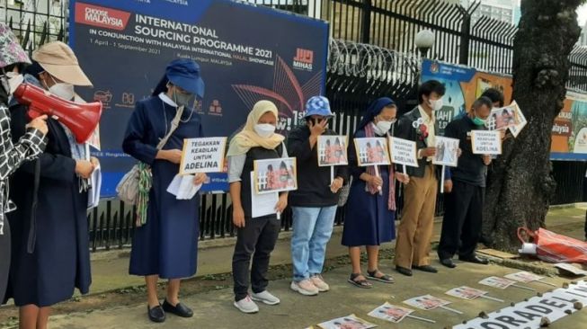 Kedubes Malaysia Didemo Koalisi Masyarakat Sipil, Tuntut Keadilan Bagi Pekerja Migran Adelina
