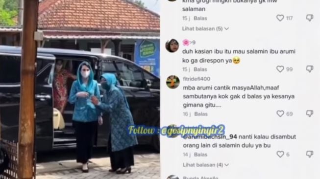 Arumi Bachsin dianggap enggan bersalaman (Instagram/@gosipnyinyir2)