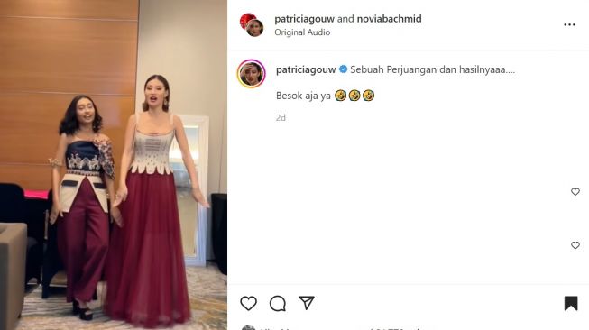 Foto: Patricia Gouw dan Novia Bachmid Bagikan Video Dance, Busana Keduanya Malah Bikin Salah Fokus (instagram/patriciagouw)