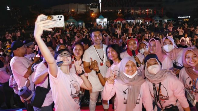 Usung Gaya Hidup Sehat, Ribuan Milenial yang Tergabung Dalam Srikandi Ganjar Sulsel Ikuti Healthy Fun Day