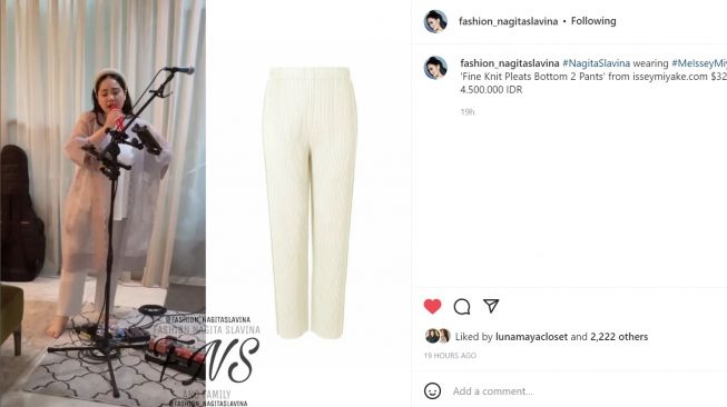 Foto: Gaya Nagita Slavina Pakai Celana Kulot Knit, Warganet: Mama Gigi Sudah Lupa Toko Zara (instagram/fashion_nagitaslavina)