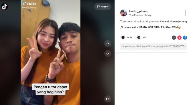 Viral seorang pria Indonesia yang berkencan dengan wanita asal Jepang, ternyata fakta di baliknya mengejutkan (TikTok/kuda_pirang)