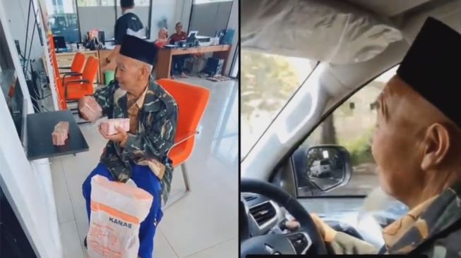 Viral! Beli Mobil Mewah, Kakek Ini Keluarkan Uang dalam Karung, Warganet: Biasanya Akun Pajak Langsung Mention Nih
