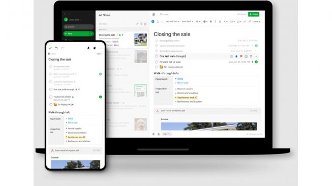 Evernote, aplikasi penunjang membuat konten menarik. [Evernote]