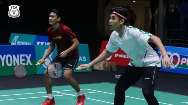 Bagas Maulana/M Shohibul Fikri, ganda putra Indonesia dijadwalkan bertanding di hari kedua Malaysia Open 2022 (PBSI/Twitter @INABadminton)