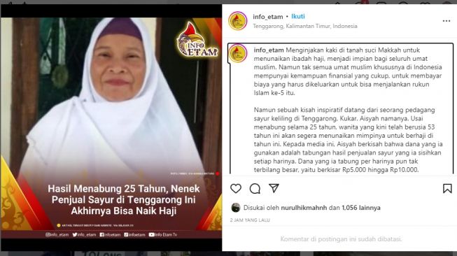 Kisah Nenek Aisyah di Kukar, Pergi Haji dari Hasil Menabung Rp 5 ribu Sehari Sejak 1995