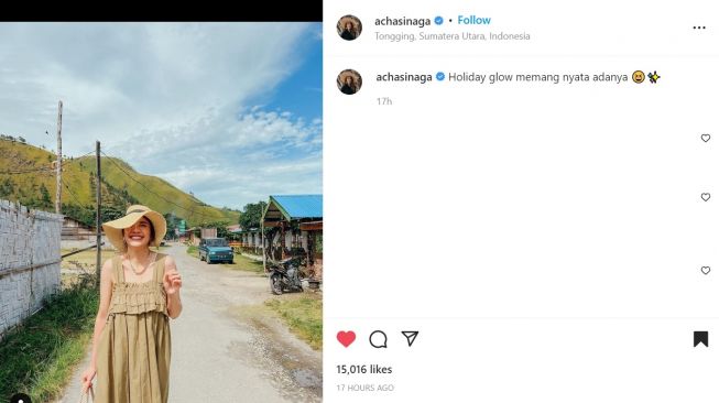 Foto: Liburan ke Pulau Sumatera, Begini OOTD Holiday Glow ala Acha Sinaga (instagram/achasinaga)