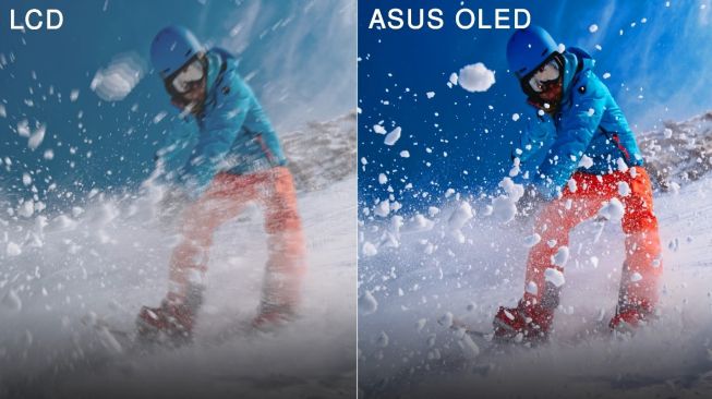 Perbandingan Layar Laptop ASUS OLED. (Dok: Asus)