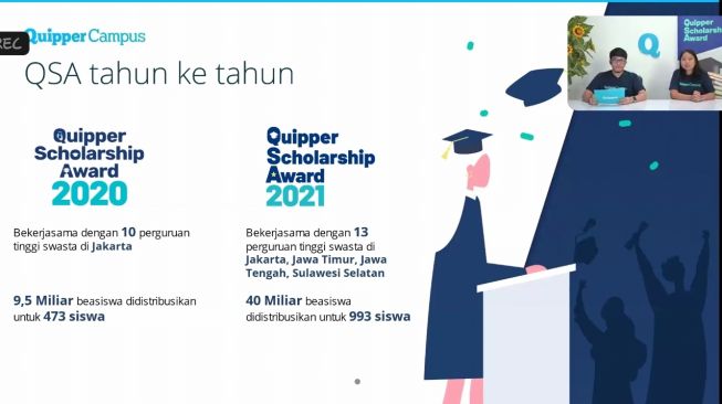 Quipper Scholarship Awards (QSA) 2022. [Screenshot]