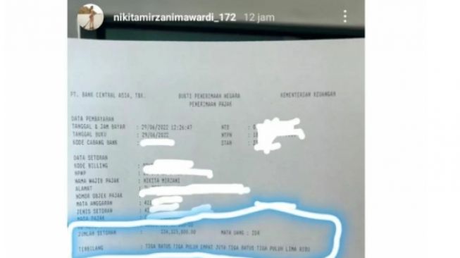 Nikita Mirzani Pamer Sudah Bayar Pajak Ratusan Juta Malah Blunder, Netizen: Masih Kalah Sama Musuhnya