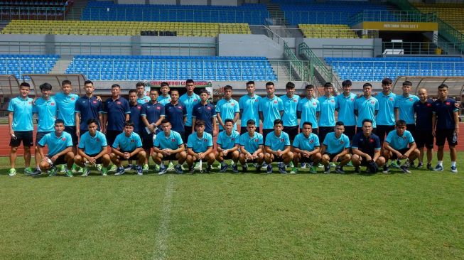 Vietnam U-19 berada di Stadion Patriot Candrabhaga. (Dok.VFF)