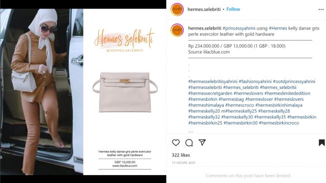 Foto: Curhat Pekerjaan di Jakarta Selesai, Begini Gaya Syahrini Kenakan Tas Hermes Ratusan Juta (instagram/hermes.selebriti)