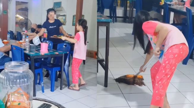 Viral Video Anak Perempuan Bantu Layani Pelanggan di Restoran, Ibunya Berikan Pesan Mendalam