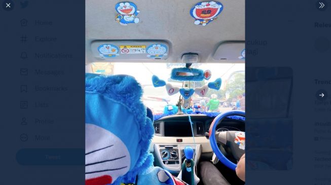 Penggemar Doraemon garis keras. [Twitter]