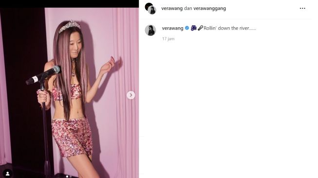Penampilan Vera Wang saat acara ulang tahunnya (instagram/verawang)