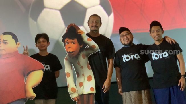 Dwi Sasono dalam sesi jumpa pers peluncuran serial animasi Ibra di CGV Grand Indonesia [Suara.com/Adiyoga Priyambodo]