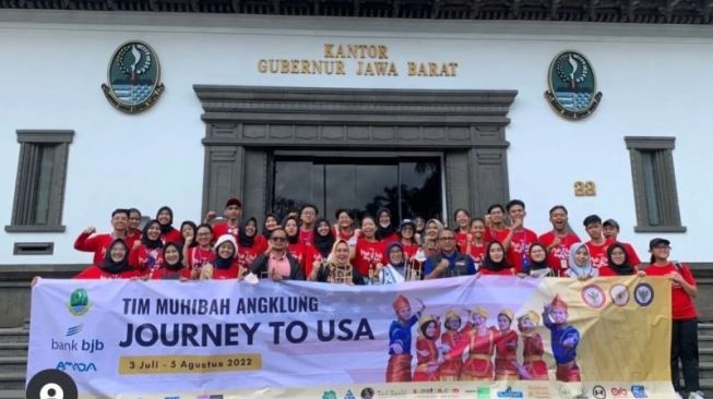 Seniman Tim Muhibah Angklung Jabar Ikut Festival Internasional di Amerika Serikat