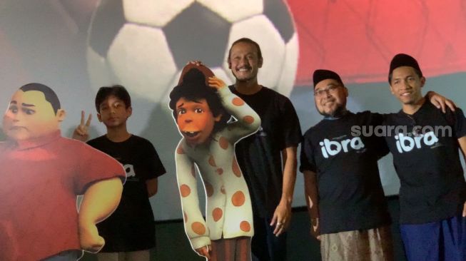 Dwi Sasono dalam sesi jumpa pers peluncuran serial animasi Ibra di CGV Grand Indonesia [Suara.com/Adiyoga Priyambodo]