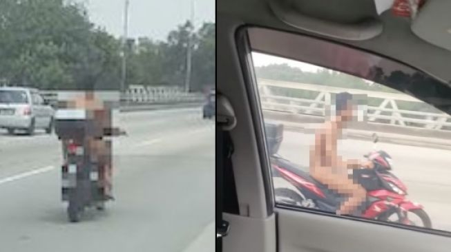 Naik Sepeda Motor Tanpa Busana, Pria Ternyata Melarikan Diri Usai Lakukan Hal Sadis ke Istri dan Anaknya