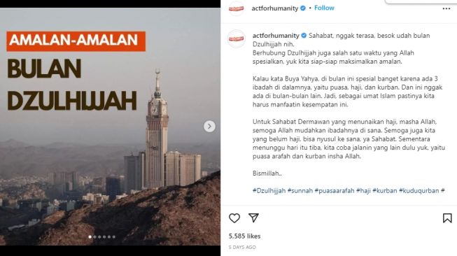 Diduga Gelapkan Dana Umat, ACT Langsung Tutup Kolom Komentar di Instagram