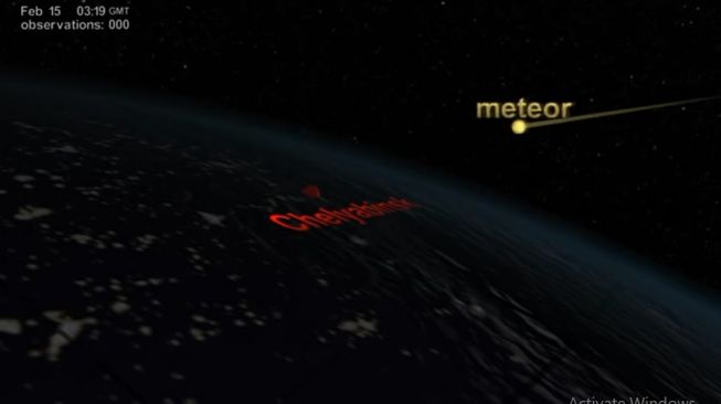 Meteorit Chelyabinsk. [NASA]
