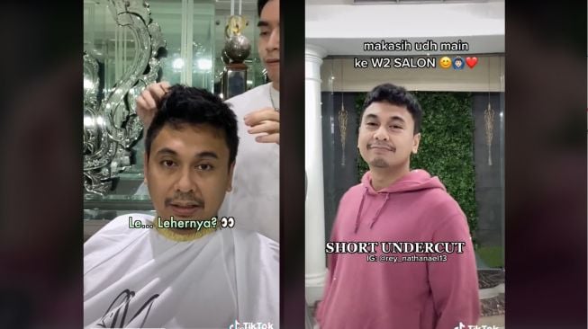 Raditya Dika Potong Rambut (tiktok/rey_nathanael13)