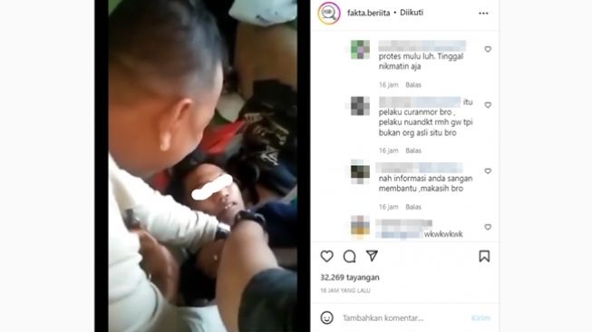 Pria bertato linglung tiba-tiba ditangkap polisi tepat di hari ulangtahunnya, diduga akibat terlibat curanmor. (Instagram/@fakta.beriita)