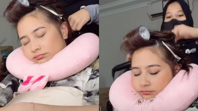 Foto: Prilly Latuconsina Bagikan Tutorial Bangun Tidur Langsung Cantik, Gemasnya Keterlaluan (tiktok/prillylatuconsina15)