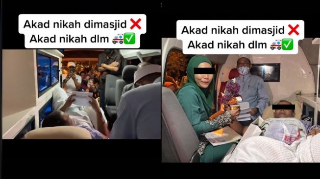 Bukan di Masjid, Calon Pengantin ini Langsungkan Akad Nikah di Mobil Ambulans karena Kondisi Mempelai Pria